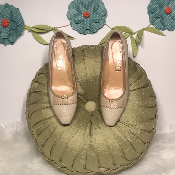 ORVIS Ivory linen pumps - Picture 3 of 8